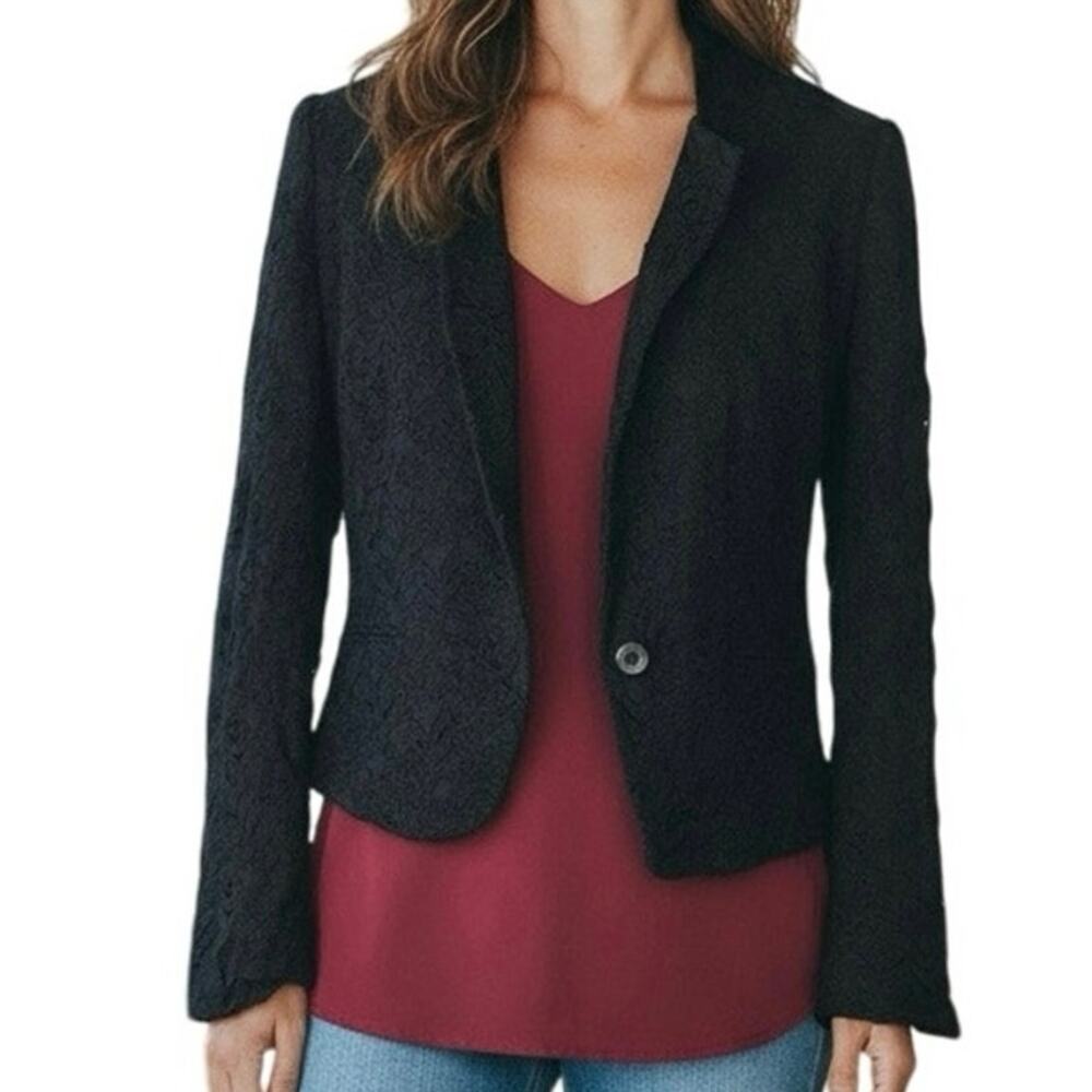 Madewell Buckley Tailors Black Lace Blazer Jacket Women’s 6 | Fall | Winter